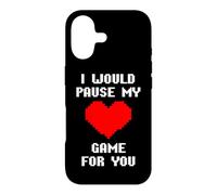 Custodia per iPhone 17 I Would Pause My Game For You Cuore Pixelato Amore Giocatori