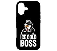 Custodia per iPhone 17 Ice Cold Boss Penguin Mafia Umorismo divertente