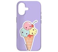 Custodia per iPhone 17 Ice Cream Skull Spoopy Yami Kawaii Halloween Design, Pastel