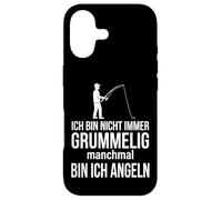 Custodia per iPhone 17 Ich bin nicht immer grummelig manchmal bin ich angeln