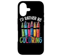Custodia per iPhone 17 I'd Rather Be Coloring Funny Adult Coloring For Women Saying