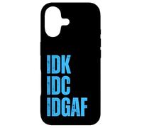 Custodia per iPhone 17 IDK IDC IDGAF, Non mi interessa, Non lo so, Sarcastico Divertente