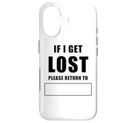 Custodia per iPhone 17 If I Get Lost Please Return To - Family Reunite Fill Blank