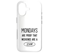 Custodia per iPhone 17 Il lunedì è la prova che i weekende sono una truffa - Detto divertente
