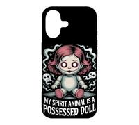 Custodia per iPhone 17 Il mio animale spirituale è una bambola posseduta Halloween