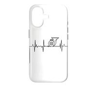 Custodia per iPhone 17 Il mio cuore batte per la linea d'impulso del corno francese