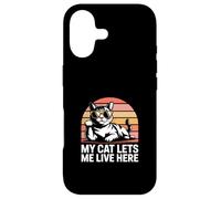 Custodia per iPhone 17 Il mio gatto mi lascia vivere qui Cat Humor