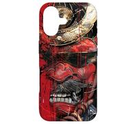 Custodia per iPhone 17 Il potere dei samurai in stile vaporwave retrò samurai oni