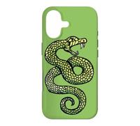 Custodia per iPhone 17 Illustrazione del serpente che colpisce il tatuaggio del serpente che sibila verde