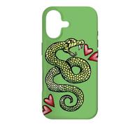 Custodia per iPhone 17 Illustrazione del serpente che colpisce il tatuaggio del serpente che sibila verde