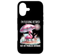 Custodia per iPhone 17 Im Flocking Retired Not My Problem Anymore Flamingo Drinking