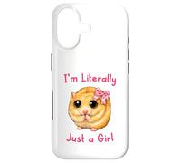 Custodia per iPhone 17 I'm Literally Just a Girl Cute Funny Hamster Big Eyes Meme