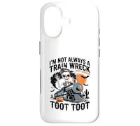 Custodia per iPhone 17 I'm Not Always A Train Wreck Just Kidding Halloween Skeleton