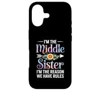 Custodia per iPhone 17 I'm The Middle Sister I'm The Reason We Have Rules Funny