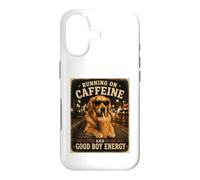 Custodia per iPhone 17 In esecuzione Su Caffeina E Good Boy Energia Golden Retriever Des