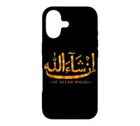 Custodia per iPhone 17 In Sha Allah Se Allah vuole Corano Islam Calligrafia Musulmano