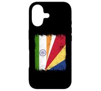 Custodia per iPhone 17 India Seychelles Mezza Bandiera Indiano Seychelles Orgoglio