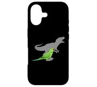 Custodia per iPhone 17 Indiano Ringneck Parrocchetto con T rex Shadow Bird Lovers