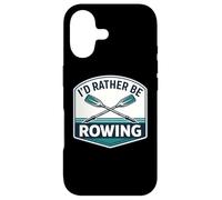 Custodia per iPhone 17 Io d Rather Be Rowing Crew Team Row Lover Atleta Citazione Joke