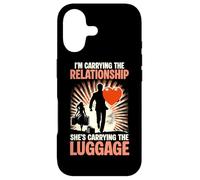 Custodia per iPhone 17 Io porto il peso della relazione, lei porta i bagagli