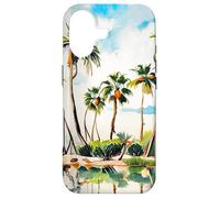Custodia per iPhone 17 Isola dei Caraibi Paradiso Acquerello Palme Spiaggia Art v2