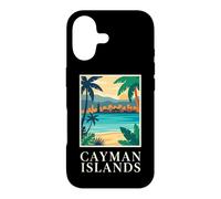 Custodia per iPhone 17 Isole Cayman Caraibi Spiaggia Costiera Retro Art