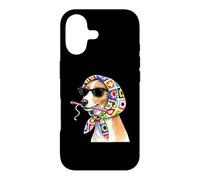 Custodia per iPhone 17 Italian Greyhound Dog Granny Square Crochet Yarn Uncinetto
