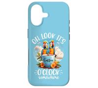 Custodia per iPhone 17 It's 5 OClock Somewhere Drinking Parrot Coffee O Clock Time