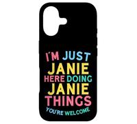 Custodia per iPhone 17 Janie Here Doing Janie Cose Divertente Nome Janie