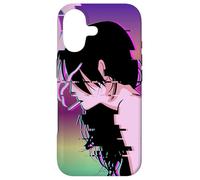 Custodia per iPhone 17 Japanese Vaporwave Sad Anime Girl Game Over Indie Aesthetic