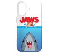 Custodia per iPhone 17 Jaws 50th Anniversary Poster Cartoon Style Front & Back