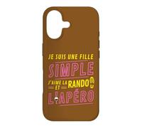 Custodia per iPhone 17 Je suis une Fille Simple J'aime la Rando et l'Apéro