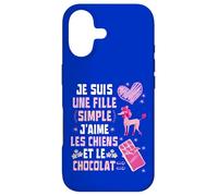 Custodia per iPhone 17 Je Suis Une Fille Simple J'aime les Chiens et le Chocolat