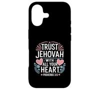 Custodia per iPhone 17 Jehovah's Witness Trust Jehovah Heart Proverbs 3:5 JW ORG JW