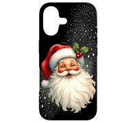 Custodia per iPhone 17 Jolly Santa Claus Face, Holly & Sparkles - Festive Christmas