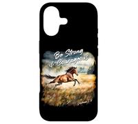 Custodia per iPhone 17 Joshua 1:9 Be Strong & Courageous - Girls Horse Verse