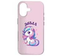 Custodia per iPhone 17 Julia - Simpatico motivo unicorno per ragazze, nome Julia