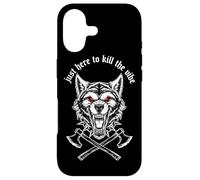 Custodia per iPhone 17 Just Here To The Vibe Wolf Head Red Eyes Asse incrociate