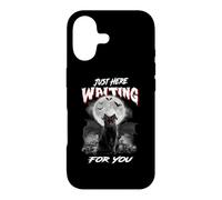 Custodia per iPhone 17 Just Here Waiting For You Black Cat Devil Moon Halloween