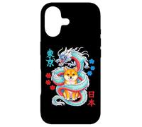Custodia per iPhone 17 Kawaii Anime Shiba Inu Cane Protetto Da Drago Giapponese