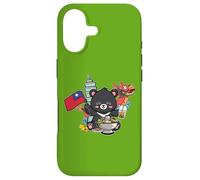 Custodia per iPhone 17 Kawaii Hot Pot Boba Bear Taiwan Flag Travel