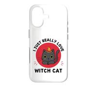 Custodia per iPhone 17 Kawaii Strega Gatto I Just Really Love Cute Witch Cat Lover