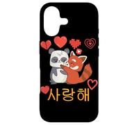 Custodia per iPhone 17 Kawaii - Ti amo - Saranghae - K-POP - Korea Panda