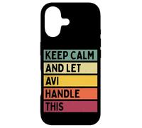 Custodia per iPhone 17 Keep Calm And Let Avi Handle This Funny Custom Retro Citazione
