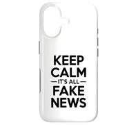 Custodia per iPhone 17 Keep Calm It's All Fake News Umorismo sarcastico