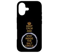 Custodia per iPhone 17 Keep Calm Stay Inside Salt Circle Divertente Occulto Paranormale