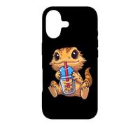 Custodia per iPhone 17 Kids Girl Tiny Dinosaur Bubble Boba Tea Bearded Dragon Lover
