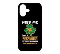 Custodia per iPhone 17 Kiss Me I'm A Firefighter With Shamrock St Patricks Day