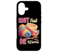 Custodia per iPhone 17 Knit Fast, Die Warm Knitting Lover for Knitters