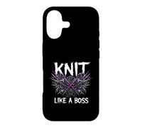 Custodia per iPhone 17 Knitting Crafter Knit Like A Boss Heavy Metals Skull